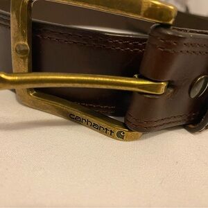 Men’s Dark Brown Carhartt Cowhide Leather Belt Size 34
